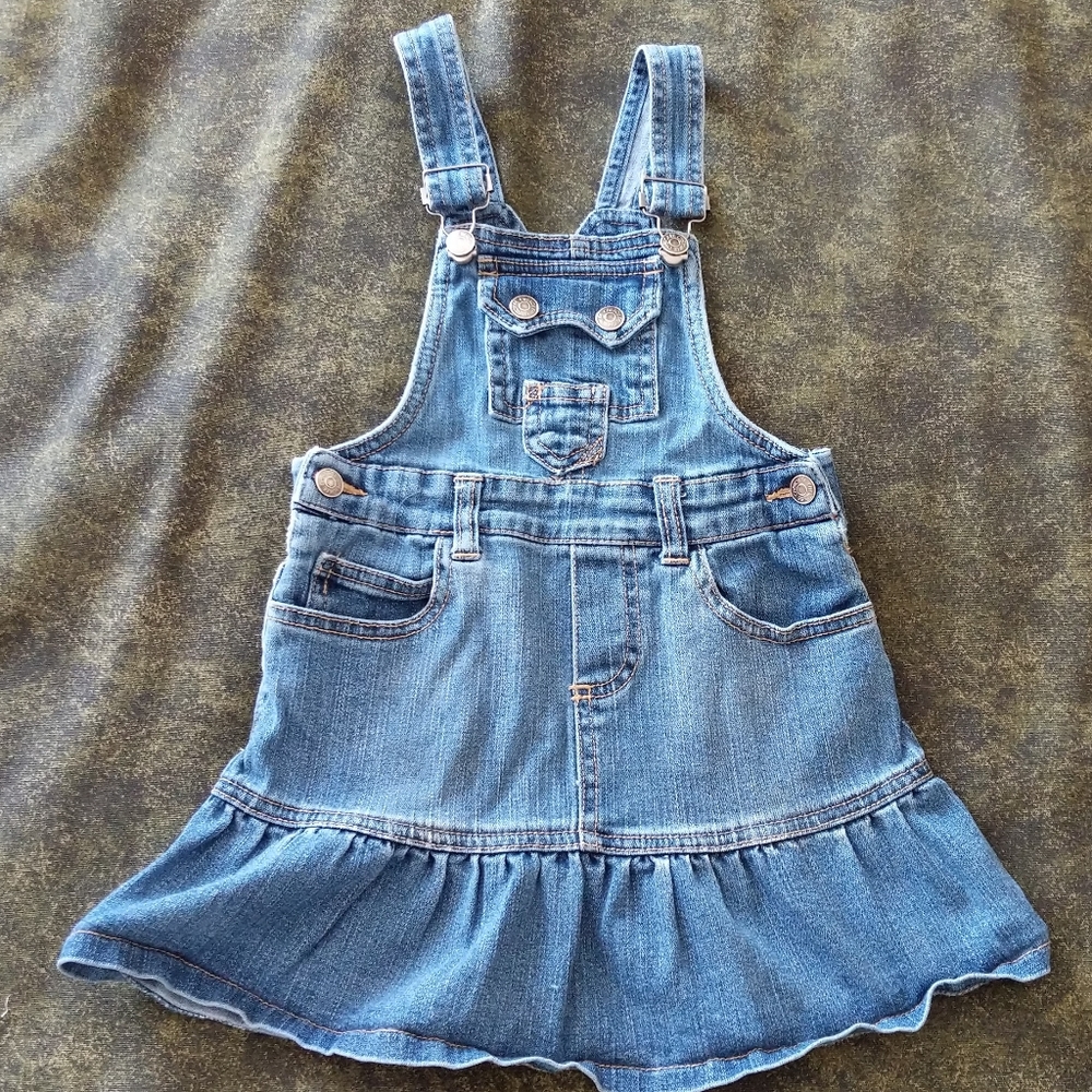Cherokee Denim Dress Overalls size 4T